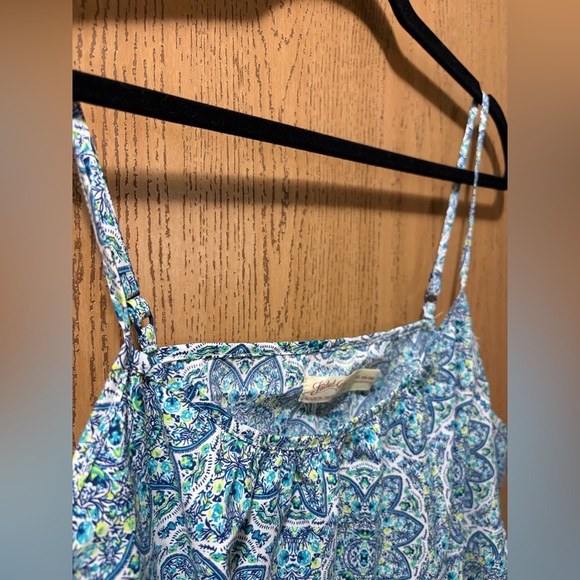 Faded Glory Blue and Green Patterned Camisole - Picture 5 of 6